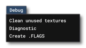 The Material Editor Debug Menu