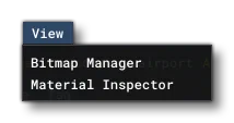 The Material Editor View Menu