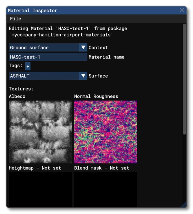 The Material Inspector Showing Added Textures
