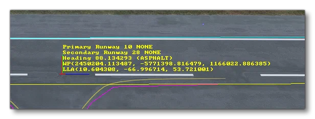 Additional Runway Information Shown Overlayed In The Sim
