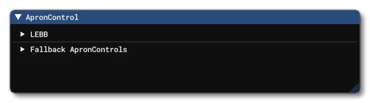 The Apron Control Debug Window