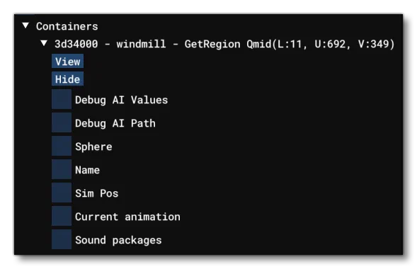Expanded SimObject Containers