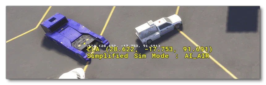The Debug SimObject Position Information