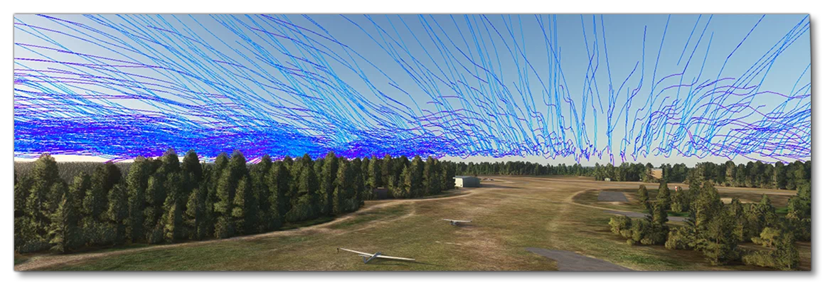 The Air Flow Visualisation Within The Simulation
