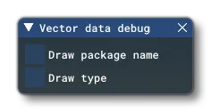 Vector Data Debug Window