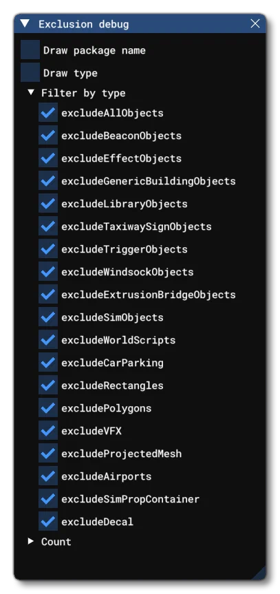 The Exclusion Rectangle Debug Window