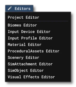 The Editors Menu