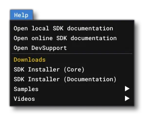 The Help Menu