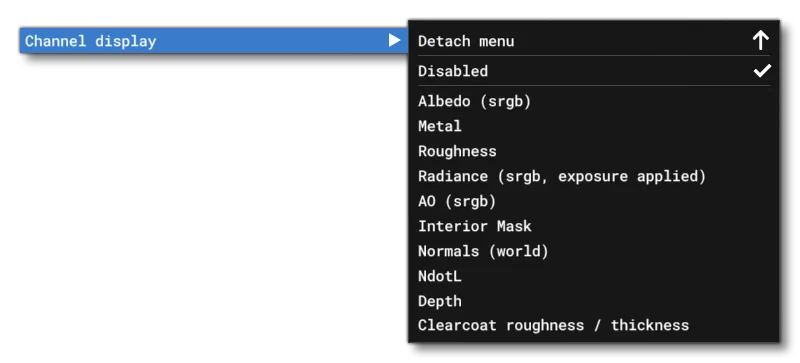 The Different Channel Display Options From The Options Menu