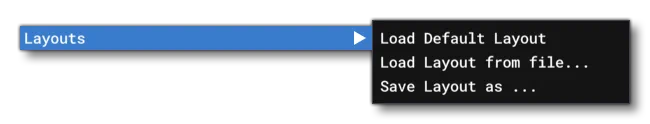 The Layouts Sub-Menu