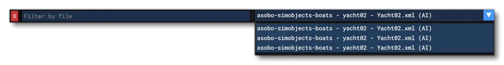 Example Of Different XML Files In The File Filter Section