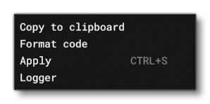 The RMB Menu In The Code Editor