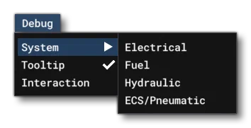 Behaviour Debug Menu