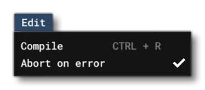 The Behavior Viewer Edit Menu