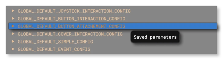 Example Of The Parameter Scope Pop-Up