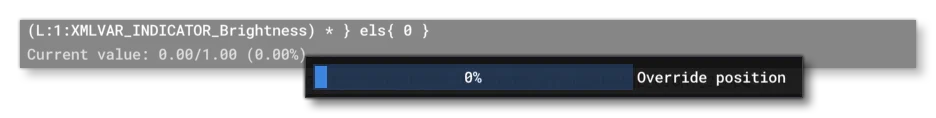 The Override Position Slider