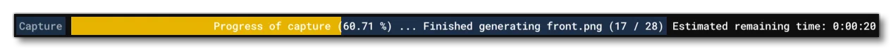 The Capture Process Status Bar