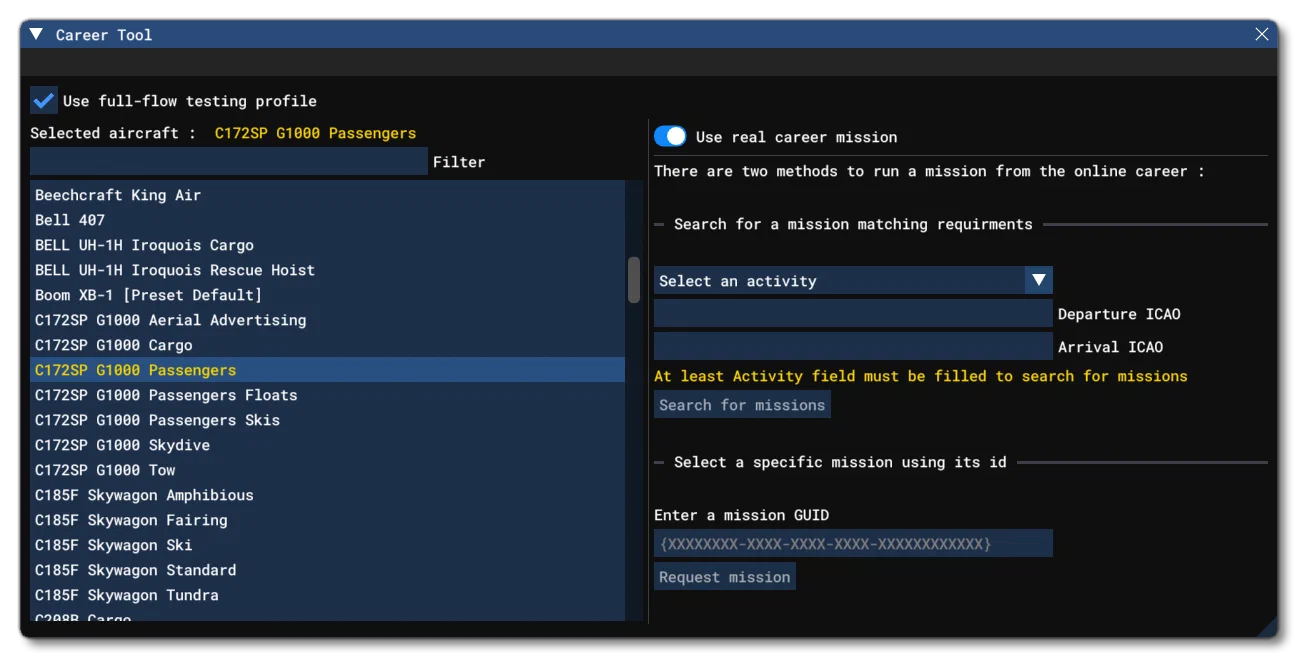 The Career Tool Window When Selecting A Real Career Activity