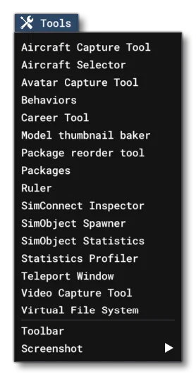 The Tools Menu