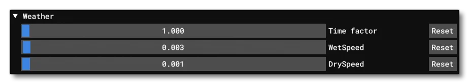 The Weather Options In The World Tab