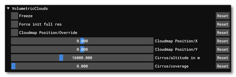 The Clouds Options In The World Tab