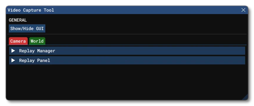 The Video Capture Tool Window
