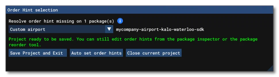 Save Project And Exit