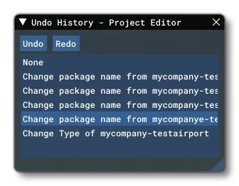 The Undo History Window