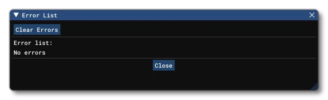 The Error List Window