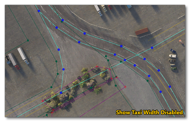 Show / Hide Taxi Widths