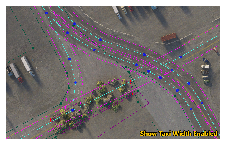Show / Hide Taxi Widths
