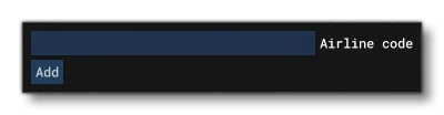 Adding An Airline Code To The Apron Controller For The Object