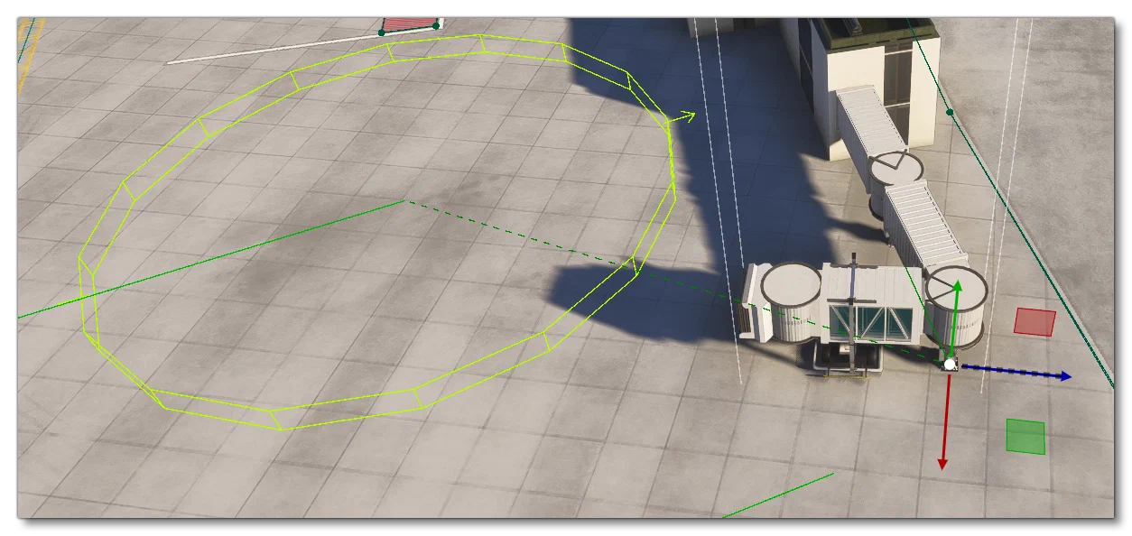 Example Of The JetWay SimObject In The World