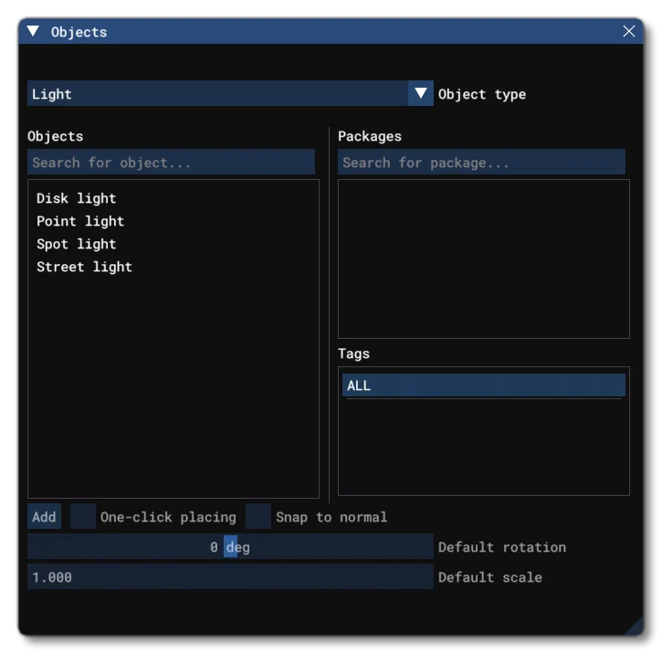 The Light Object Elements Listed In The Objects Window
