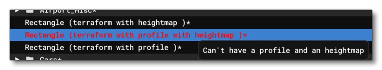 Error When Using Profiles And Heightmaps Together