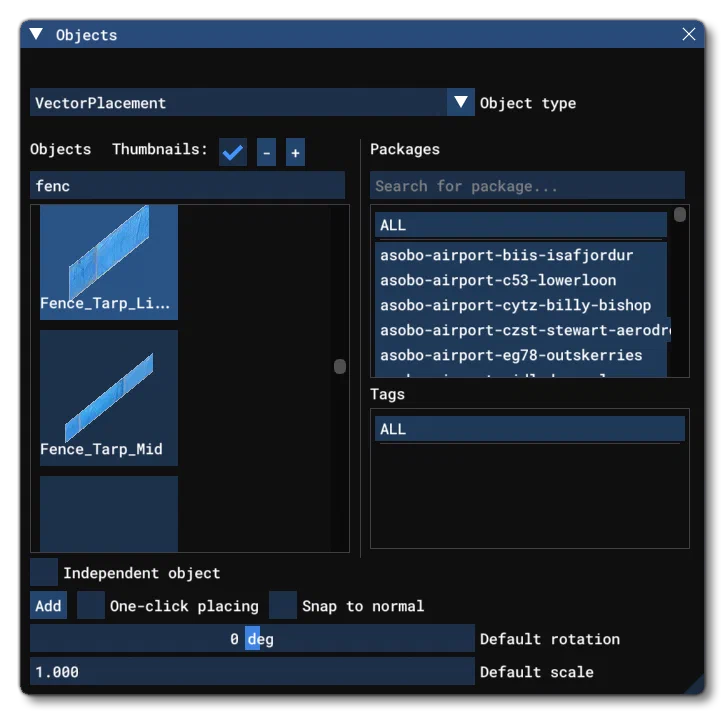 Different Taxiway Point Object Elements Listed In The Objects Window