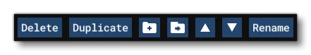 The Content List Helper Buttons In The Scenery Editor
