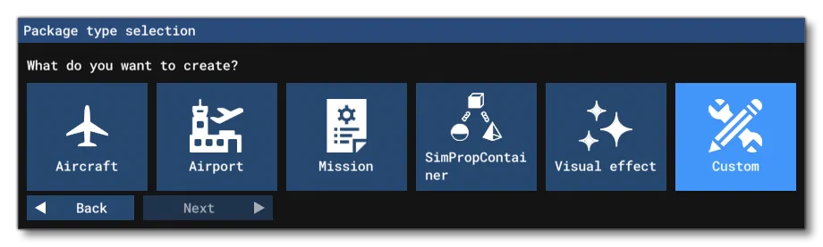Add A New Airport Package Window