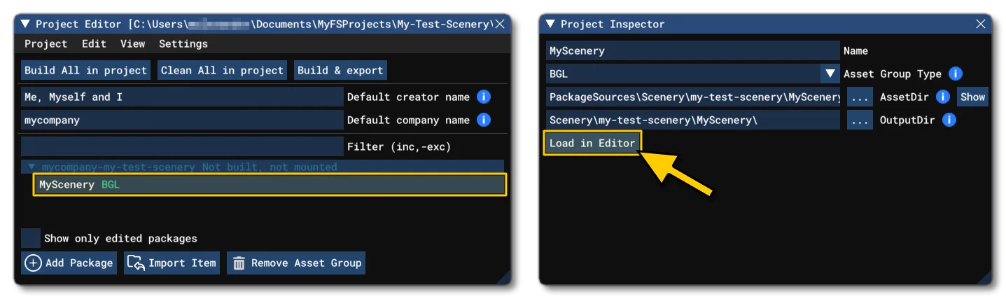 Set Directory And Load In Editor