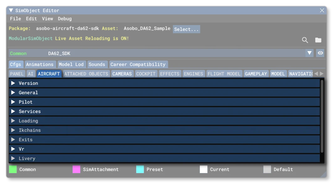 The Aircraft.cfg Tab In The SimObject Editor