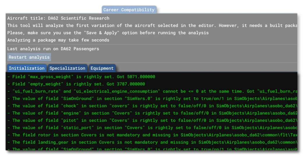 The Different Career Compatibility Tabs After Analysis