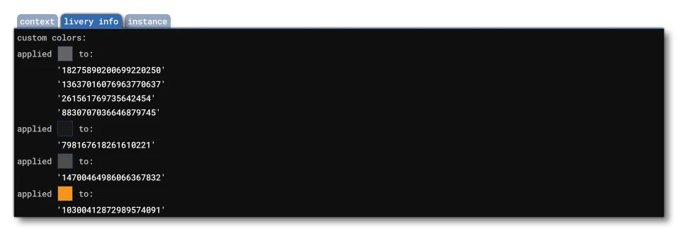 The Livery Tab