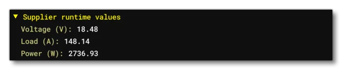 The Supplier Runtime Values Section