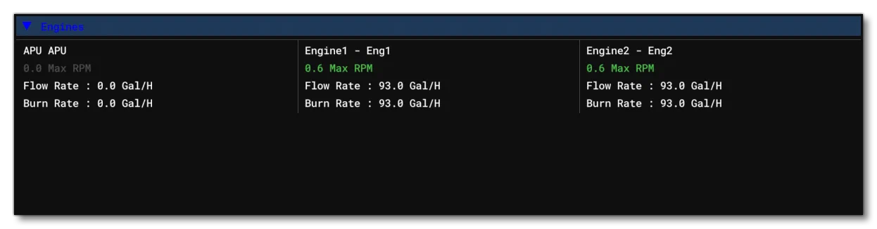 The Engines Section Of The Fuel System Debug