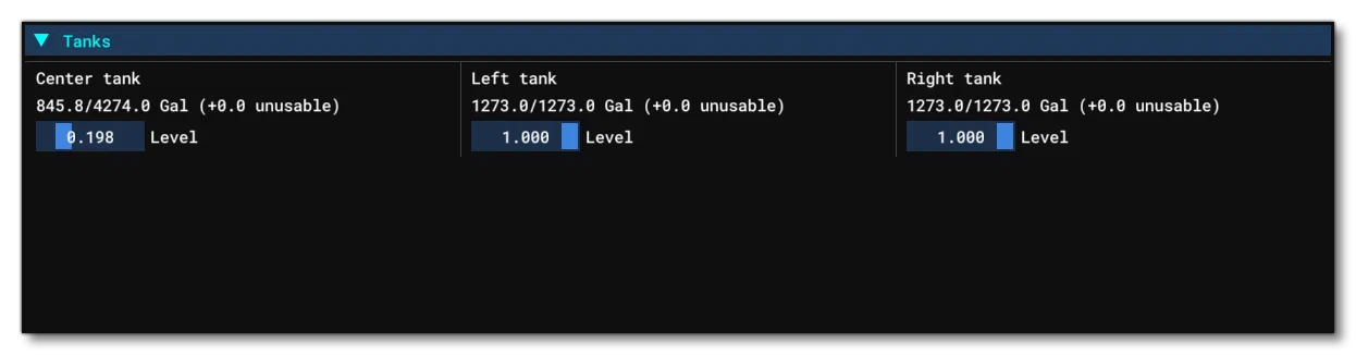 The Tanks Section Of The Fuel System Debug