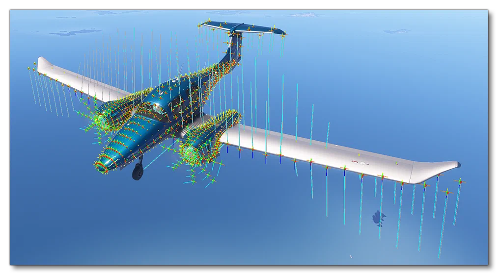 Visualisation Of The Forces On An Aircraft In The SimObject Editor