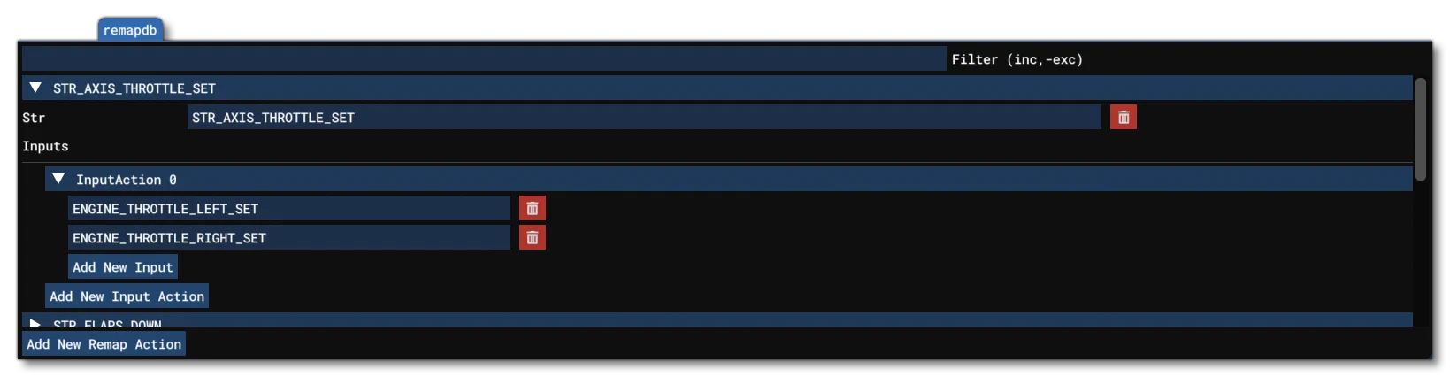 The RemapDB Tab