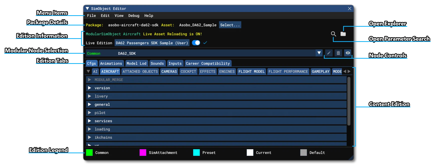 The SimObject Editor