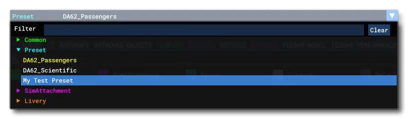 A New Preset In The Preset List