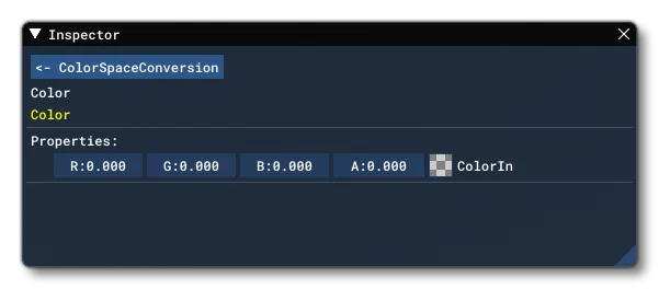 The Color Parameters In The Inspector